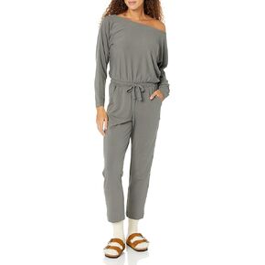 Splendid Womens Illiana One Off Shoulder Jumpsuit