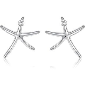 MiLaTu Starfish Stud Earrings, Teardrop Stud Earrings for Women Girls Gift, Lightweight Chunky Gold Stud Earrings, Trendy Jewelry for Women