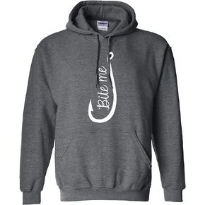 zerogravitee Bite Me Fish Hook Adult Hooded Sweatshirt
