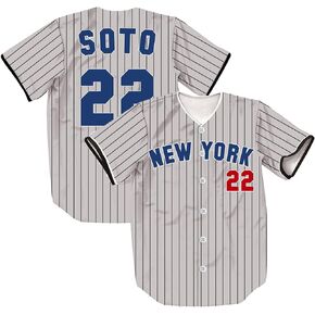 New York 22/99 Stripes Baseball Jersey NY Shirts for Fans