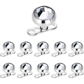Dermal Anchors Tops and Bases 14g 4 mm Clear CZ 316L Package of 11 Surgical Steel