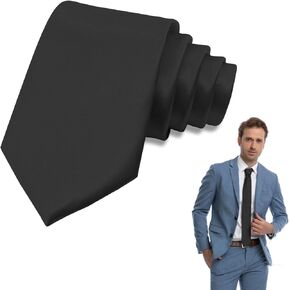 Ties for Men, Men's Neckties Solid Color, 3.15" Formal Neck Tie for Wedding Business