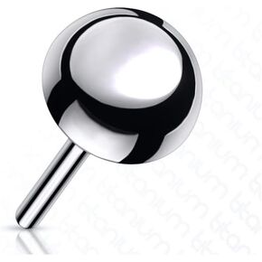 Amelia Fashion Implant Grade Titanium Threadless Push In Top Dome 3MM Or 4MM