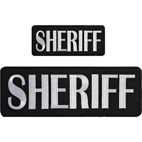 Sherif Patches Embroidery for Jacket Hat Backpack - Patches for Man - Vest Patch Tactical Accessory for Uniforms Armed Security Officer, Plate Carrier