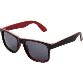 Foster Grant Boys Diego Sunglasses, Black With Red, 51 US