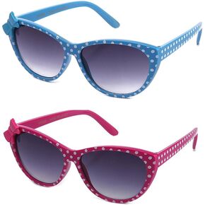 Kids Girls Plastic Polka Dot Bow Sunglasses for Girls Fashion Sunglasses for Girls