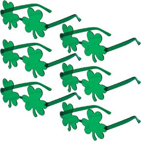 St. Patrick's Day Sunglasses, Green Rimless Shamrock Glasses Clover Irish Sunglasses for St. Patrick's Day Party
