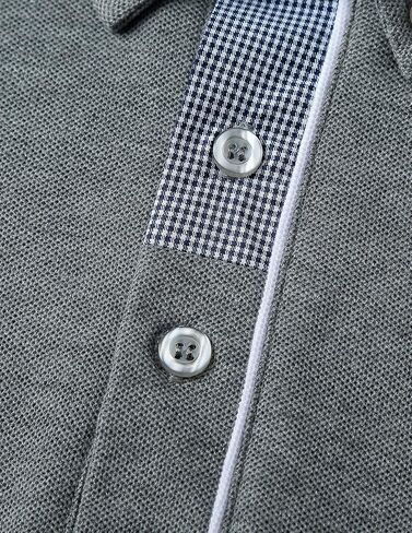 LIUPMWE Polo Shirts for Men with Pocket Short Sleeve T Shirts Plaided Golf Cotton Shirt in Saudi Arabia