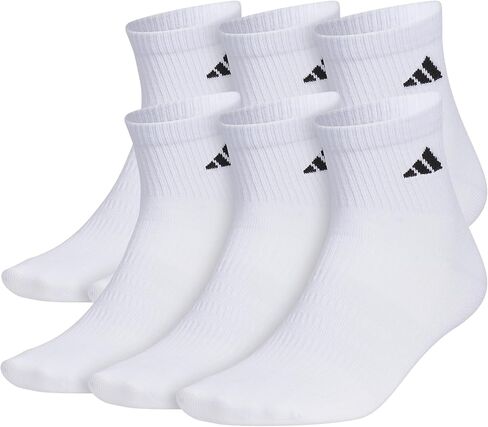 adidas mens Superlite 3.0 Quarter Socks Athletic, Lightweight, Breathable With Targeted Padding and Arch Compression (6-pair) Quarter Sock (pack of 6) in Saudi Arabia