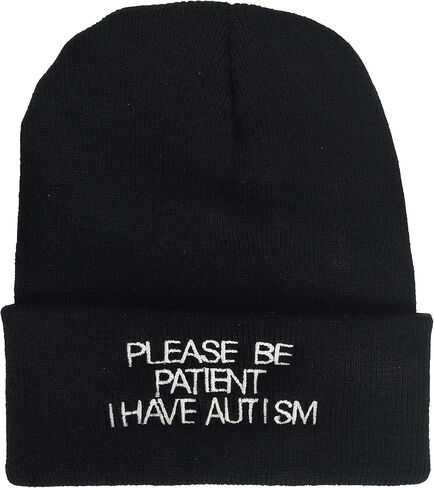 Daddy Letter Cap Very Casual Beanies Hat for Men Women Knitted Winter Hat Hip-Hop Skullies Cap Hats Black (Black+Letter) in Kuwait