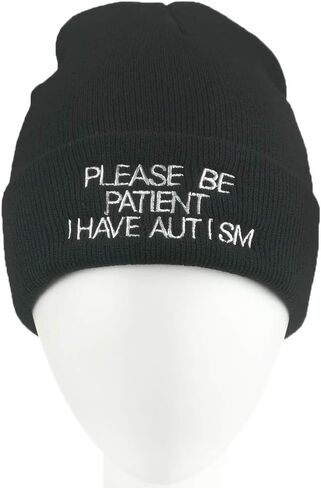 Daddy Letter Cap Very Casual Beanies Hat for Men Women Knitted Winter Hat Hip-Hop Skullies Cap Hats Black (Black+Letter) in Kuwait