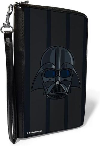 Buckle-Down Star Wars Wallet, Zip Around, Star Wars Darth Vader Face Black Grays Reds Greens , Vegan Leather, 7.5"x4.5", Casual in Saudi Arabia