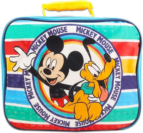 Mickey Mouse Mini Backpack with Lunch Box Set - Bundle with 11" Mickey Backpack, Mickey Mouse Lunch Bag, Water Bottle, Stickers, More | Mickey Backpack for Toddlers in Saudi Arabia