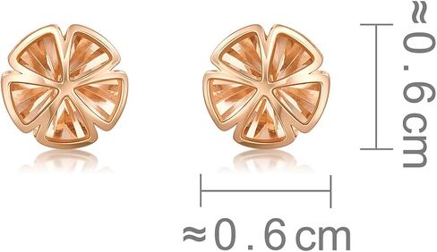 CHOW SANG SANG Delicate Gold 18K Rose Gold Blooming Pierced Flower Stud Earrings for Women and Girls 92796E in Saudi Arabia