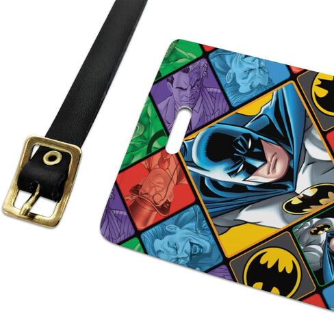Batman and Villains Pattern Luggage ID Tags Suitcase Carry-On Cards - Set of 2 in Saudi Arabia