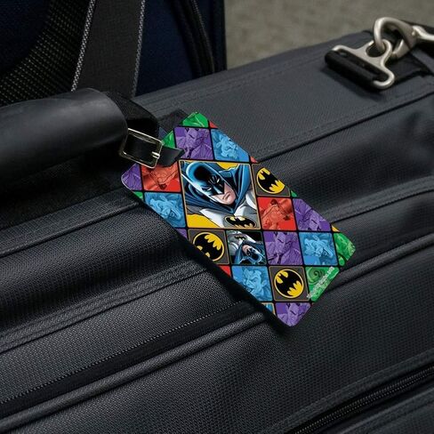 Batman and Villains Pattern Luggage ID Tags Suitcase Carry-On Cards - Set of 2 in Saudi Arabia