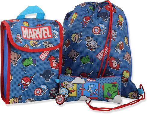 Marvel Kawaii Boys 16" Backpack 5 piece School Set (One Size, Blue) in Saudi Arabia
