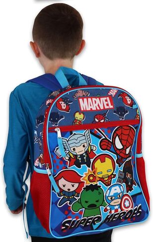 Marvel Kawaii Boys 16" Backpack 5 piece School Set (One Size, Blue) in Saudi Arabia