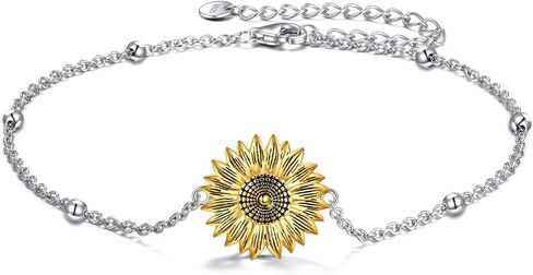 YFN Sterling Silver Bracelets Sunflower/Cardinal/Paw Print/Evil Eye Gifts for Women Girls in Saudi Arabia