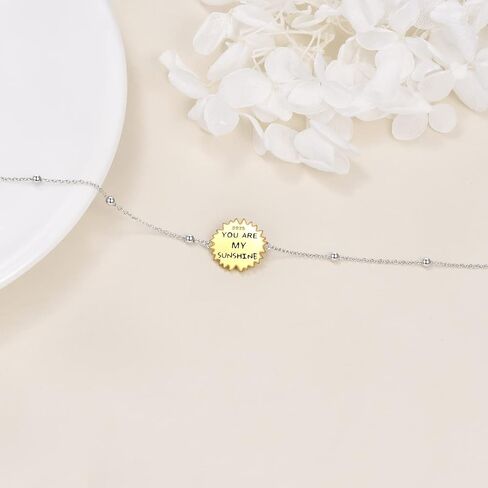 YFN Sterling Silver Bracelets Sunflower/Cardinal/Paw Print/Evil Eye Gifts for Women Girls in Saudi Arabia