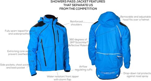 سترة رجالي مقاومة للماء مطبوع عليها Showers Pass in Kuwait