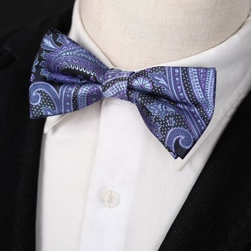 ربطة عنق رجالية مخططة باللون الأخضر من Epoint مقاس 25.6 بوصة، مقاس رقبة بمشبك قابل للتعديل، إكسسوارات قميص مربوطة مسبقًا بجيب مربع، مجموعة أساور للعطلات طويل القامة BT2111 ليموني، أخضر، حرير نقي عسلي in Kuwait