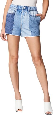 [BLANKNYC] Womens French Terry Color Block Denim Printed Shorts, Stylish & Designer ClothingShorts in Saudi Arabia