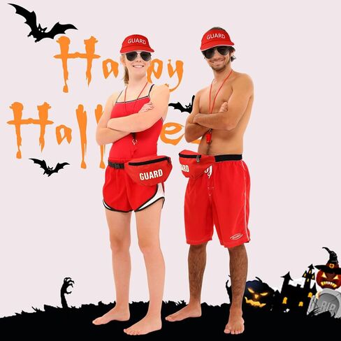 4 Pcs Guard Costume Set Include Hat Fanny Pack Whistle with Lanyard and Sunglasses for Adults Beach Dress Up in Kuwait