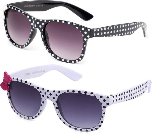 Kids Girls Plastic Polka Dot Bow Sunglasses for Girls Fashion Sunglasses for Girls in Saudi Arabia