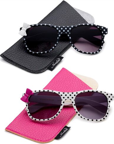 Kids Girls Plastic Polka Dot Bow Sunglasses for Girls Fashion Sunglasses for Girls in Saudi Arabia