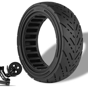 8.5x2.5 Inch Solid Scooter Tire,8.5x3 8 1/2 x2.5 Highway solid tire Replacement for Dualtron Mini & Speedway Leger/Pro Electric Scooter Front/Rear Wheel with Red Blue Yellow Circle