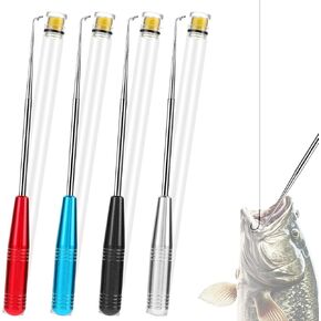 Fish Hook Remover, 4 Pcs Fishing Hook Quick Removal Device, Security Extractor Fishhook Disconnect Removal Tool, Gear Security Equipment Kit, Hook Extractor Accessories Tools with Storage Tube