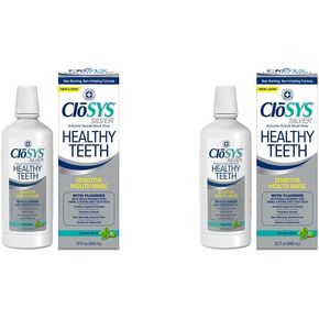 CloSYS Healthy Teeth Oral Rinse Mouthwash - 32 Fl Oz (Pack of 2)