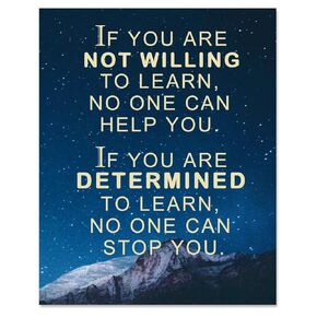 Motivational Unframed Print - Motivational Wall Art - Office Classroom Wall Decor - Inspirational Affirmations Quote for Kids - Encouragement Poster for Study/Learning - 8"x10"