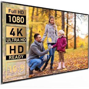 WEWATCH Light Rejecting Projector Screen, 120 inch Optical Layer Material Silver Gray Projection Movies Screen 16:9 HD Foldable Anti-Crease Portable for Home Theater Outdoor Indoor in Kuwait