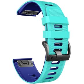 NotoCity Watch Bands for Garmin Fenix 5X / 5X Plus/Fenix 7X, 26mm Silicone Watch Band for Fenix 6X / 6X Pro/Fenix 3/ Fenix 3 HR/tactix 7/ Enduro 2/ Descent MK1/ D2 Delta PX
