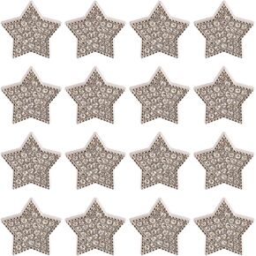 GORGECRAFT 1 Box 16Pcs Star Shaped Rhinestone Buttons Crystal Light Gold Alloy Shank Button Replacement Decorative Buttons for DIY Sewing Crafts Sweater Uniform Jacket Clothing Hat Embellishments