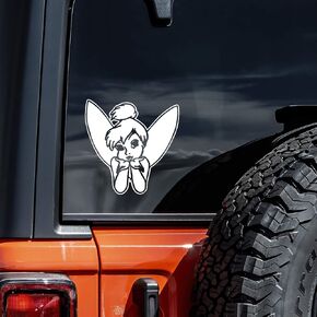 Tinker Bell Decal Vinyl Sticker Auto Car Truck Wall Laptop | White| 5.5" x 5.5"