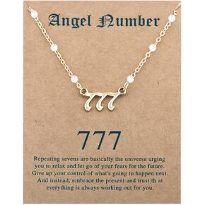 COLORFUL BLING Angel Number Necklace Numerology Jewelry for Women 18K Gold Plated Stainless Steel 111 222 333 444 555 666 777 888 999 Choker Pendants Birthday Gifts