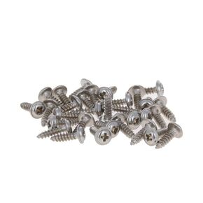 MroMax M2x8mm Self Tapping Screws, 304 Stainless Steel Self Tapping Machine Screws Full Threaded Phillips Pan Head with Washer Screw Fasteners Silver Tone 50Pcs