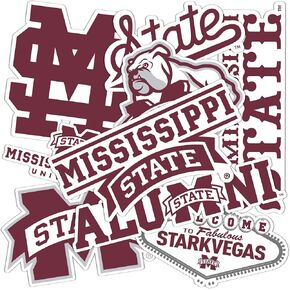 Desert Cactus Mississippi State University Sticker Bulldogs MSU Stickers Vinyl Decals Laptop Water Bottle Car T2 (Type 2-3)