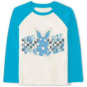 Boys Easter Outfit Gifts for Kids Girls Funny Hip Hop Bunny Toddler Shirts 1-7T