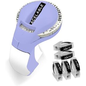 Embossing Label Maker with 5 Label Tapes, Vintage Retro Embossed Labeler, 3D Old School Label Makers, Handheld Manual Label Maker Machine Printer, Old Fashion Label Maker for Home, DIY & Crafting