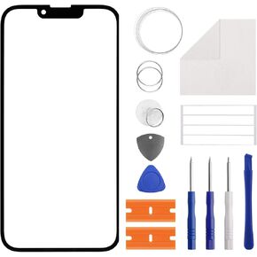 New Front Glass Panel Replacement for iPhone 13/13 Pro with Free Repair Tools Kit.(No LCD Touch ＆ Digitizer)-6.1''