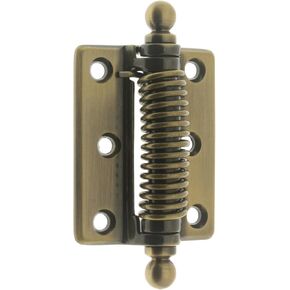 idh by St. Simons 80360-10B Professional Grade Quality Solid Brass Heavy Duty Spring Screen Door Hinges with Ball Finials (Pair), Oil-Rubbed Bronze