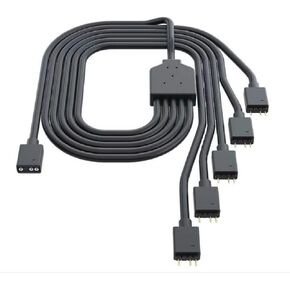 Cooler Master Addressable RGB 1-to-3 Splitter Cable, 1 to 3 3PIN 5V RGB Fan Adapter Cable Compatible ARGB Extension for MSI ASUS(ARGB 1-to-3 Splitter)