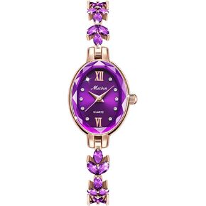 Watches for Women Green Bracelet Crystal Diamond Bangle Ladies Female Small Fashion Luxury Thin Waterproof Quartz Girls Wife Gifts Oval Gold Wrist Watch