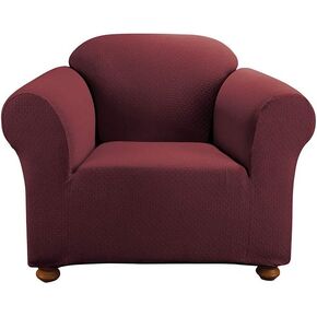 SureFit Simple Stretch Subway 1-Piece - Chair Slipcover - Gray
