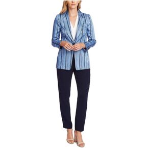 Vince Camuto Striped One-Button Blazer Glacier, Size 12