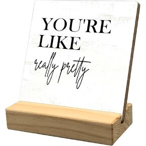 Inspirational Gifts for Women Desk Decor, Everything Is Figureoutable Positive Quotes Wooden Plaque Sign for Home Bedroom Living Room Desk Decor, Motivational Gifts for Women Friends Coworkers